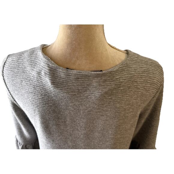 FRENCH CONNECTIONParos Sudan Bell Sleeve Shift Dress In Light Gray Melange Sz 6 - Picture 8 of 12